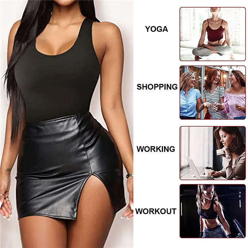 Bodysuit Shapewear Women Sleeveless Full Body Shaper Waist Trainer Tummy Control Corset One-Piece Reductive Slimming Underwear